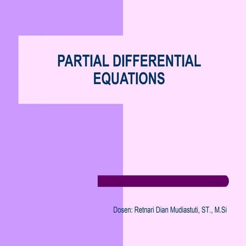 Presentation3  partial differentials equation