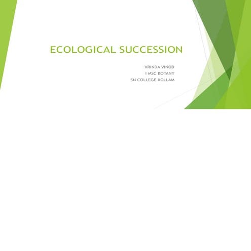 Ecological succession,types , mechanism,example