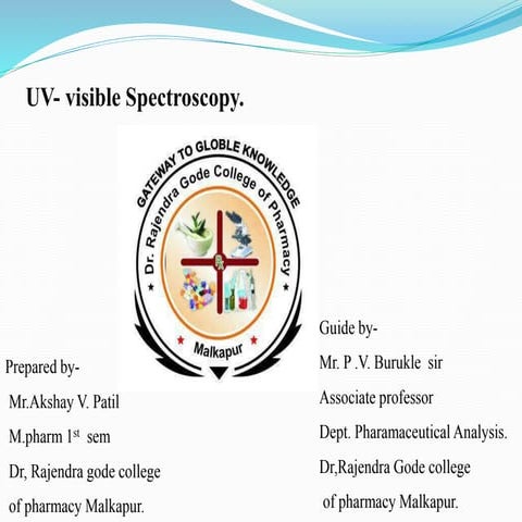 UV visible spectroscopy