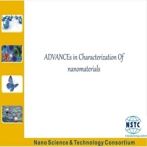 Advances in Characterization Of nanomaterials