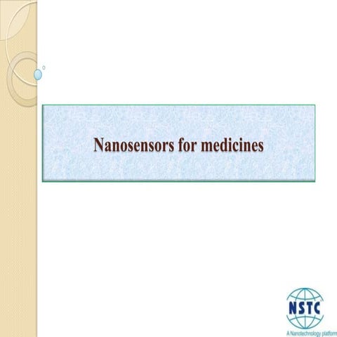 Nanosensors for medicines