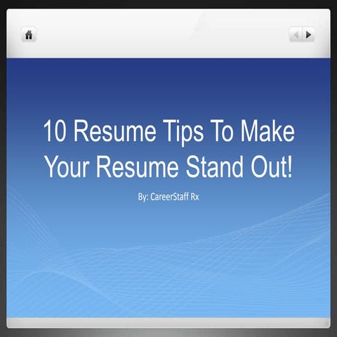 How To Write A Resume/CV - Resume Writing Tips | PDF