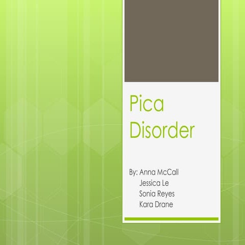 Pica disorder | PPTX