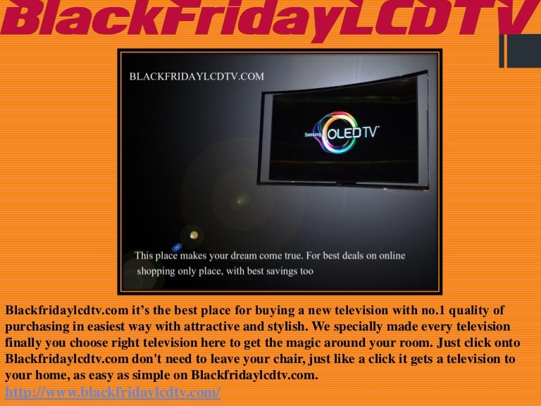 Get Best LCD TV Deals On Black Friday Specials