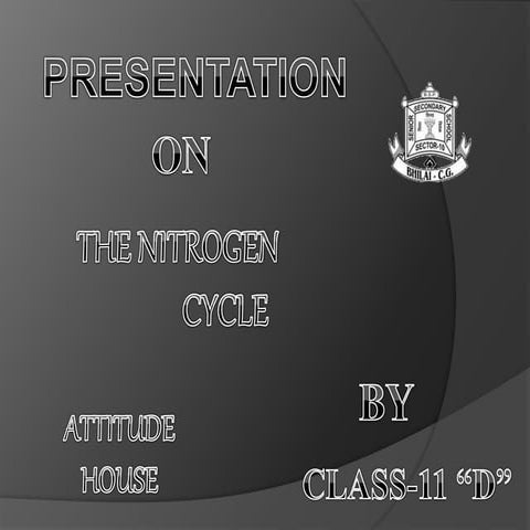 THE NITROGEN CYCLE BY AALOK KUMAR DESHMUKH
