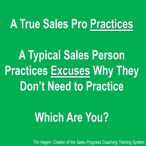 True Sales Pros Practice | PPTX