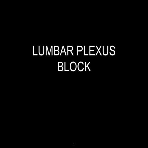lumbar plexus block