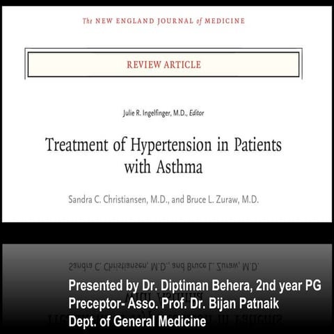 Treatment of hypertension in patients with asthma : NEJM