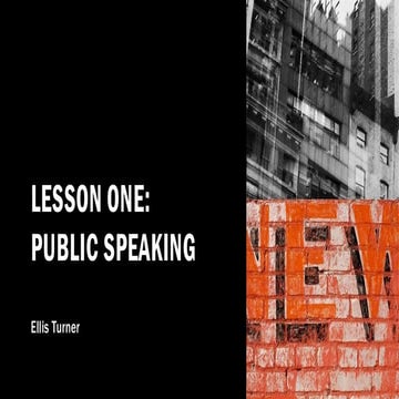 Presentation for businesses, helping public relations officers to build skills in communication to a large crowd