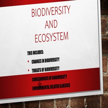 biodiversity and ecosystem | PPTX