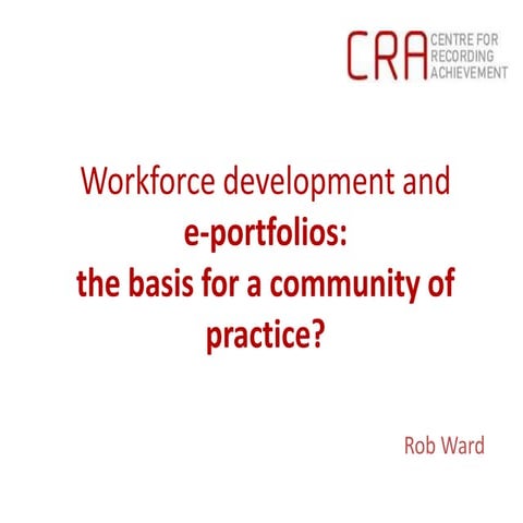 Workforce Development & e-portfolios