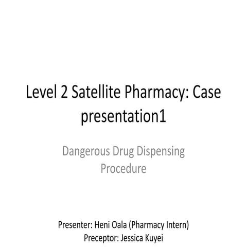Dispensing Procedure of Dangerous Drugs 