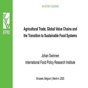 Agricultural Trade and the Transition to Sustainable Food Systems