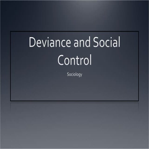Presentation 4 (social control)