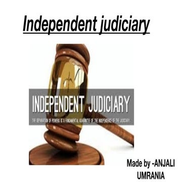 Independent judiciary 