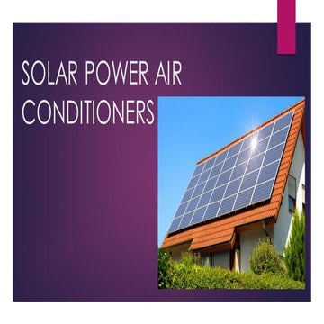 solar power air conditioners | PDF
