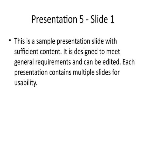 Comprehensive Editable Sample Presentation Slides for General Use | PPTX