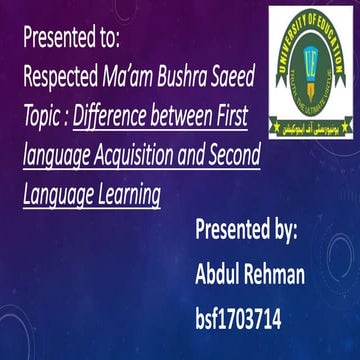 first language vs second language