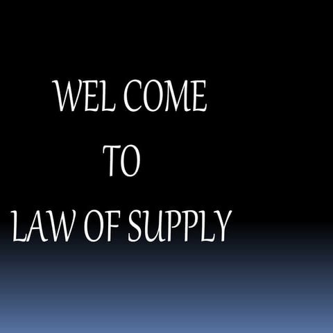Presentation on law of supply.