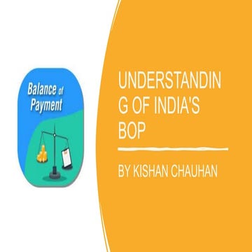 Understanding of India's BOP