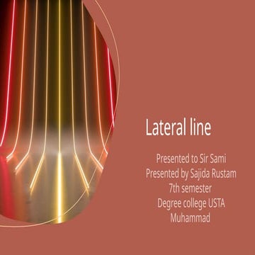 Lateral line system | PPTX