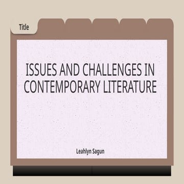 Presentation 7pptx issues and challenges | PPTX