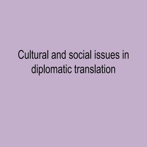Diplomatic interpreting | PPTX