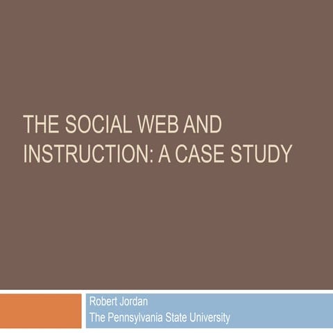 Social Web/Knowledge Building Presentation