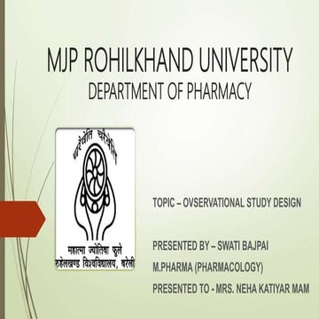 Observational study design