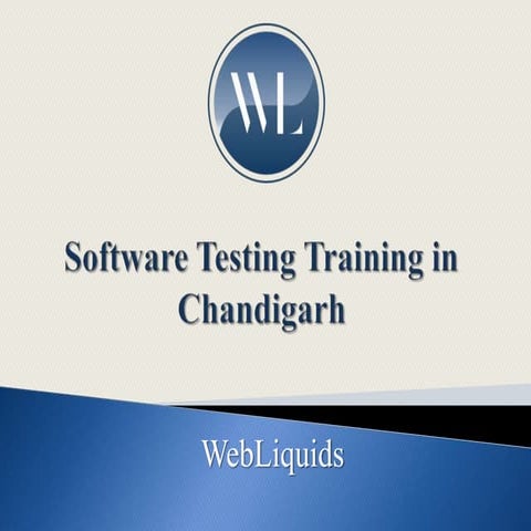 SOFTWARE TESTING TRAINING IN CHANDIGARH