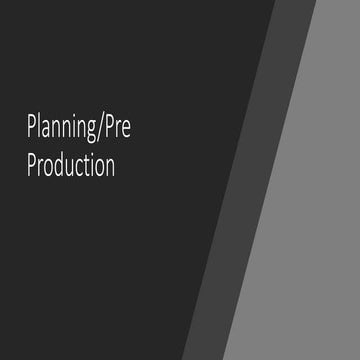 Planning Pre Production Final