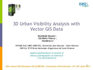 3D Visibility with Vector GIS Data