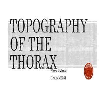 THORAX CLINICAL ANATOMY