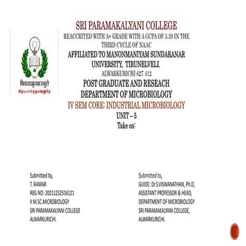 INDUSTRIAL PRODUCTION -L LYSIN