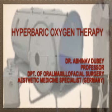 Hbot) hyperbaric oxygen therapy | PPTX