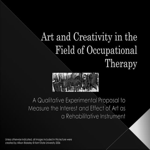 Creativity in Occupational Therapy