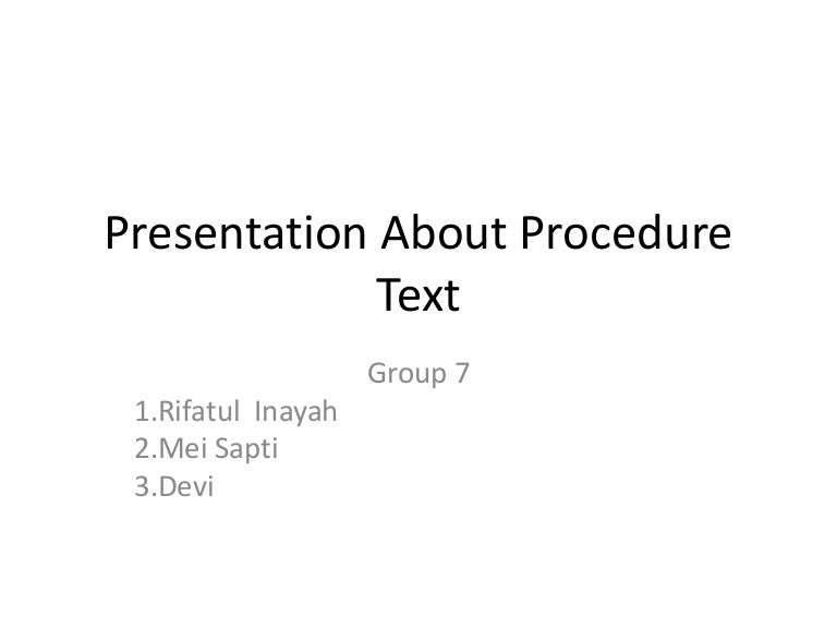 Procedure Text