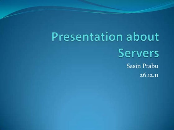 Introduction to Server | PPT