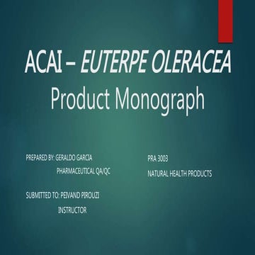 Presentation Acai | PDF