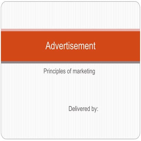 Presentation about advertisement