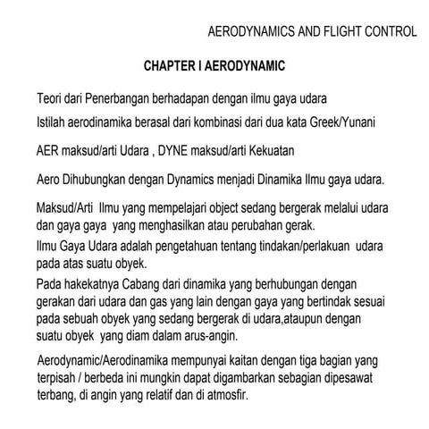 Presentation Aerodynamic