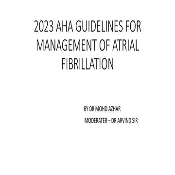Presentation atrial fibrillation (latest guidelines) | PDF