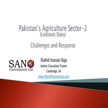 Pakistan's Livestock Sector: Challenges & Response 