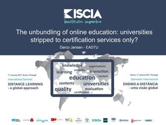 The unbundling of online education