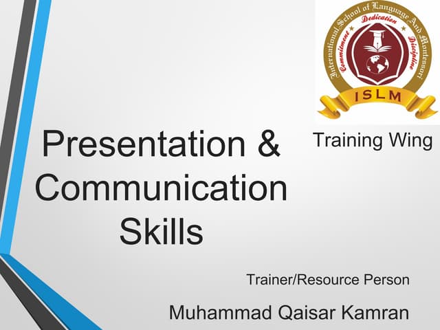 Presentation and communication skills edited