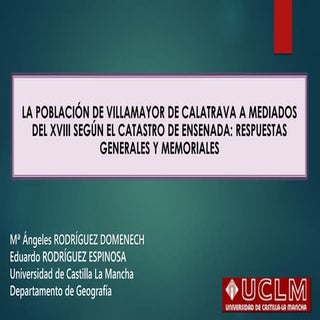 LA POBLACIÓN DE VILLAMAYOR DE CALAT...