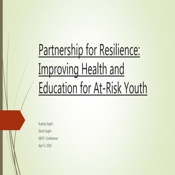 Partnership for Resilience: Improving Health and Education for At-Risk Youth