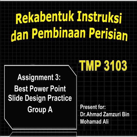 Presentation Assignment 3 2009 Ppt