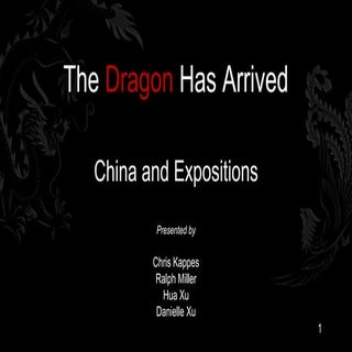 Presentation at exhibitor show 2013...