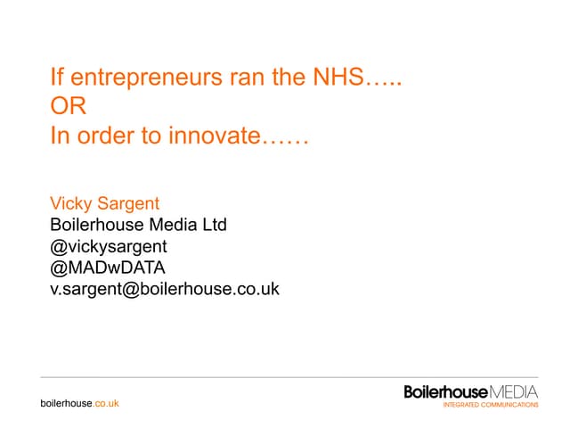 Presentation at health 2.0 12082014